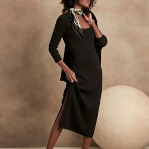 Banana republic Scoop-Neck Midi Dress